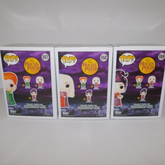 FUNKO Disney Hocus Pocus Sarah Mary Winnifred Sanderson 557 558 559 Figures NEW - Picture 7 of 7